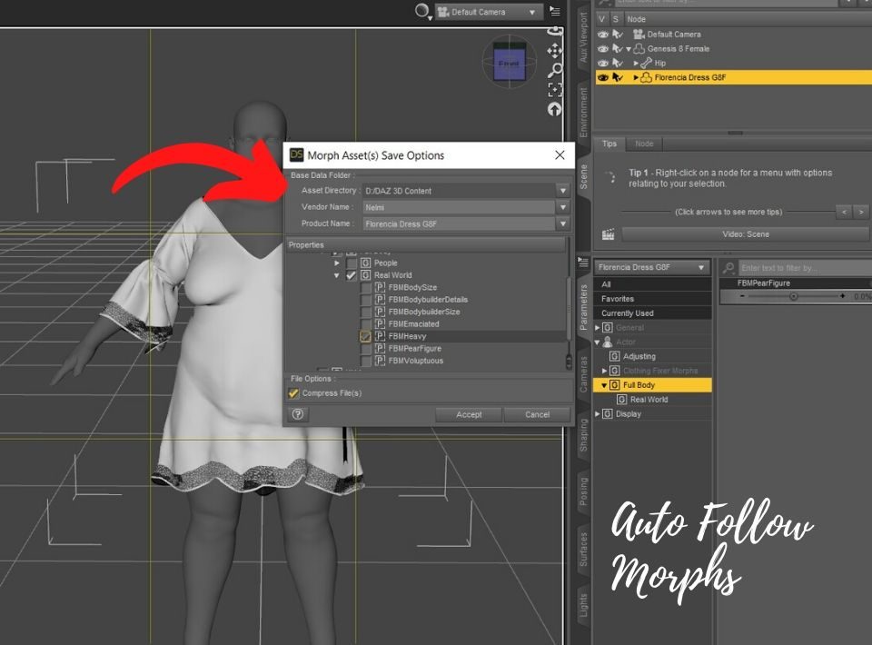 Auto Follow Morphs; Daz Studio Auto Follow Morphs; Nelmi3D; Daz Studio Auto Follow custom morphs; 