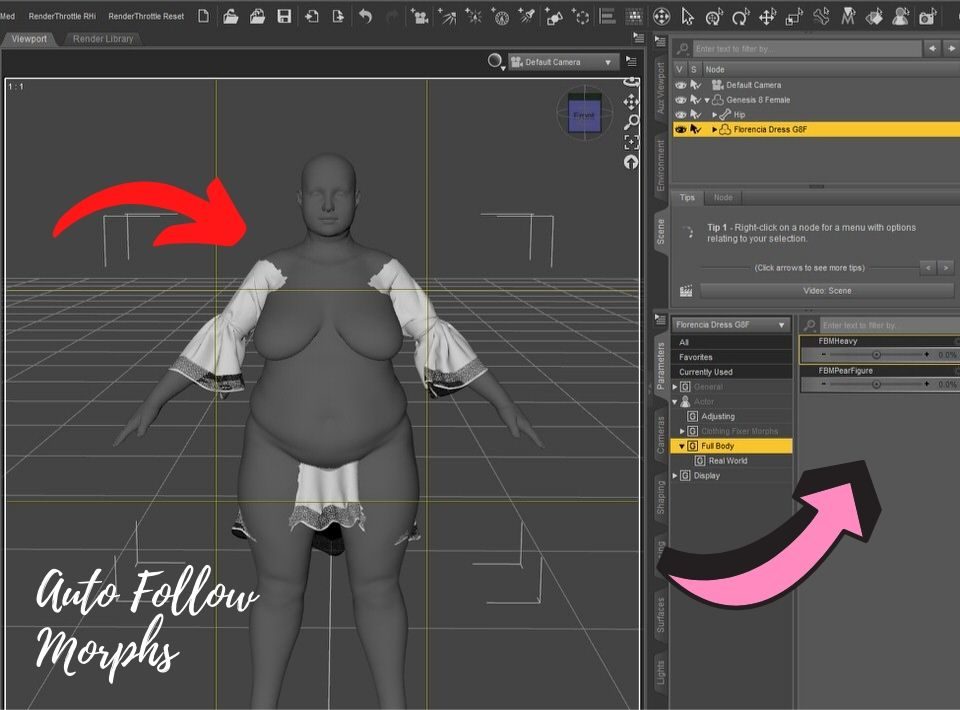 Auto Follow Morphs; Daz Studio Auto Follow Morphs; Nelmi3D; Daz Studio Auto Follow custom morphs; 