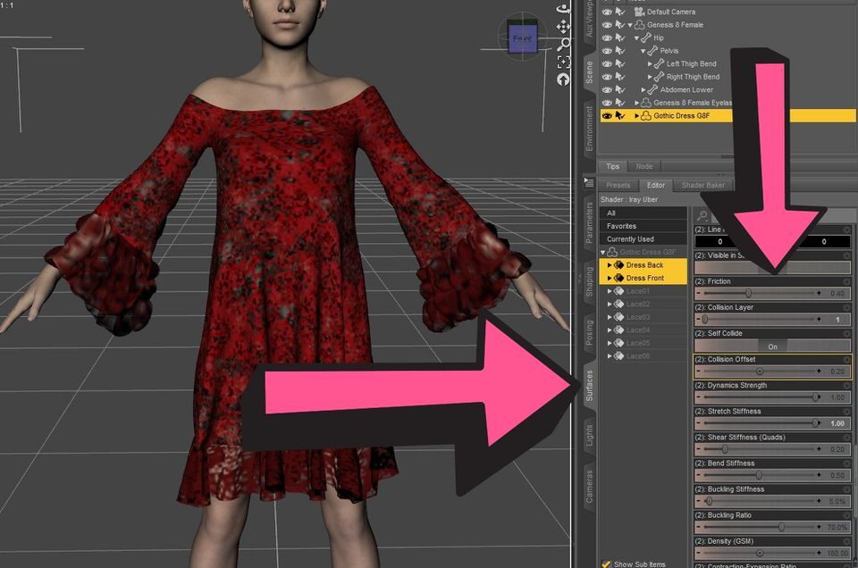 Material Preset for dforce; Daz Studio dforce Material preset; saving dforce material preset; nelmi3d