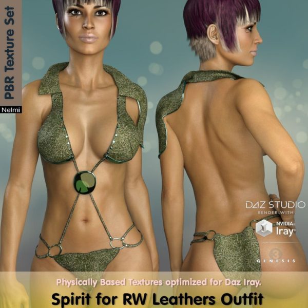 Spirit for RW Wild Leathers Outfit Genesis 3 Female; Wild Leathers Outfit Genesis 3 Female; Daz Wild Leathers Outfit Genesis 3 Female; Nelmi3D Clothing