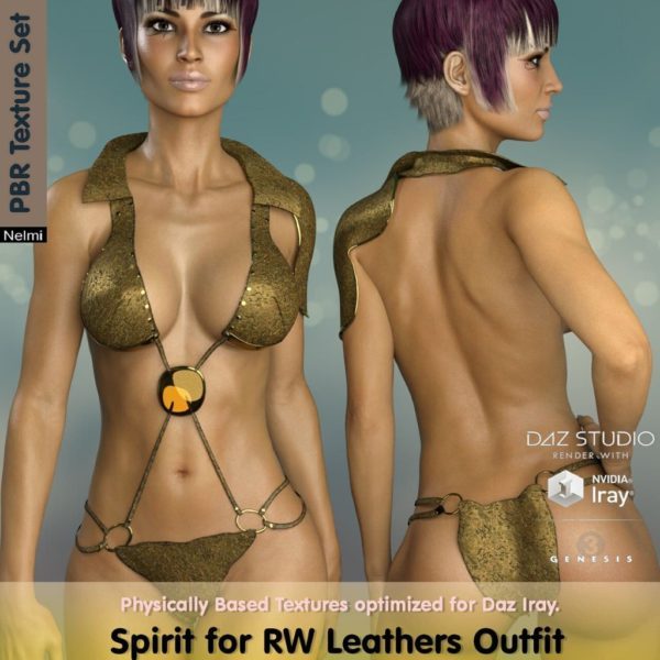 Spirit for RW Wild Leathers Outfit Genesis 3 Female; Wild Leathers Outfit Genesis 3 Female; Daz Wild Leathers Outfit Genesis 3 Female; Nelmi3D Clothing