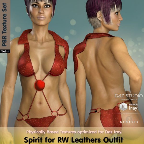 Spirit for RW Wild Leathers Outfit Genesis 3 Female; Wild Leathers Outfit Genesis 3 Female; Daz Wild Leathers Outfit Genesis 3 Female; Nelmi3D Clothing