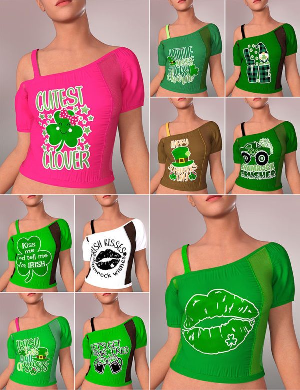 St Patrick Day Clothing, Clothing for Genesis 9 St Patrick, St Patrick, St Patrick Day, Daz Studio, Shamrocks, Realism, Irish, Clover, Luck, Leprechauns, Nelmi, Pot of Gold, Green, Celtic, Celebration,Irish Celebrations, Luck, Folklore, Texturing, St Patrick Outfit Genesis 9